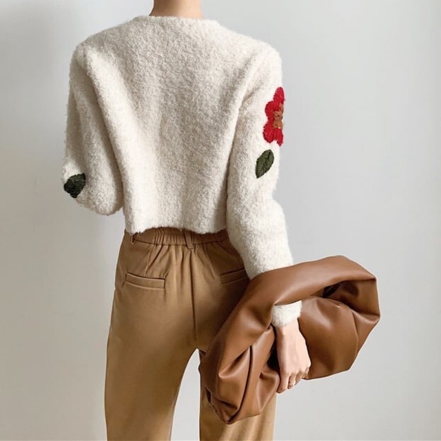 Gilet en pilou pilou pour femme vintage sur mannequin de dos